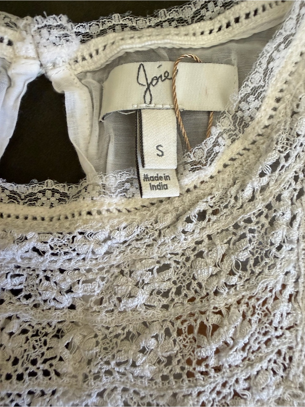 Joie White Crochet Lace Tank Top - Picture 3 of 5